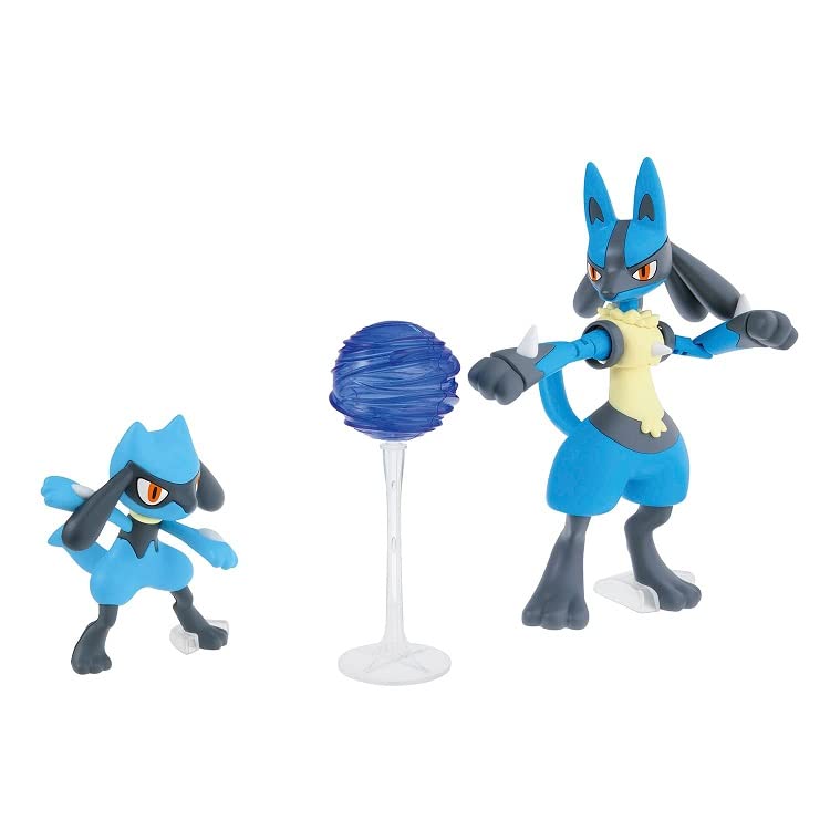 Bandai Pokémon Riolu Lucario figure articolate 12 cm
