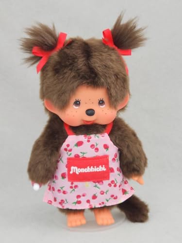 Bandai Monchhichi grembiule floreale peluche 20 cm morbido