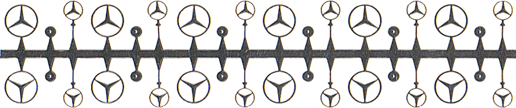 Tameo Kits FT 22 set stemmi Mercedes 24 pezzi