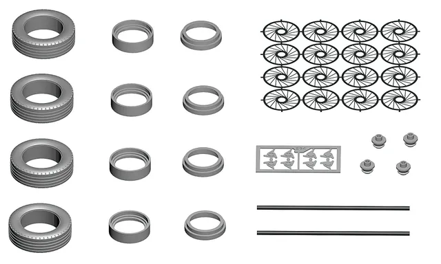 Tameo PWT 02 Set Ruote a Raggi Anni 60