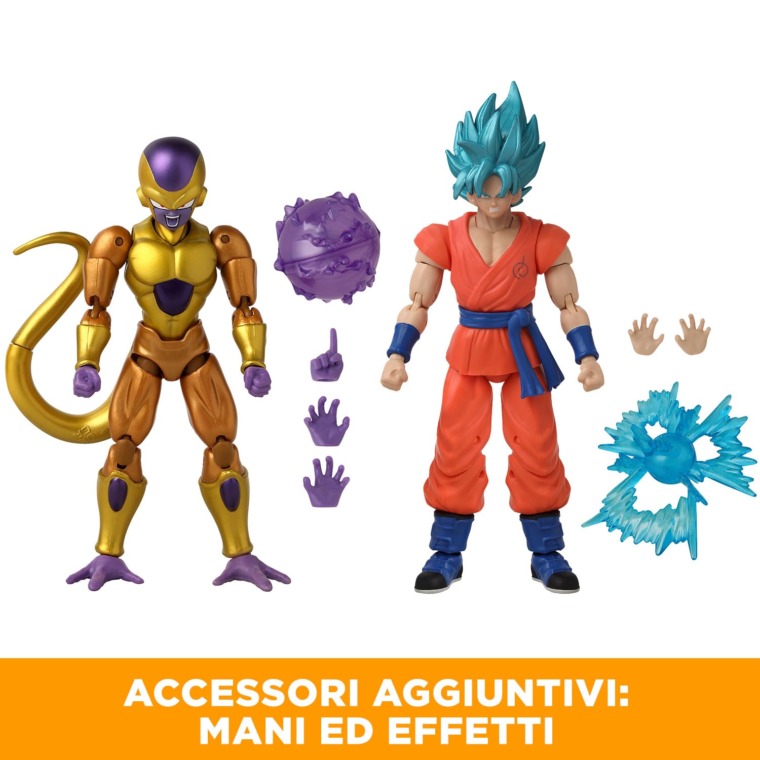 Bandai Dragon Stars Golden Freezer vs Goku action figure 2 pz 17cm