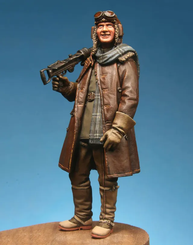 Model Cellar RFC Lewis Gunner figurino mitragliere WWI