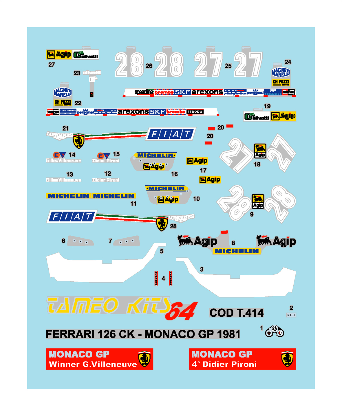 TAMEO Kits 64T 002 kit 1/64 in metallo
