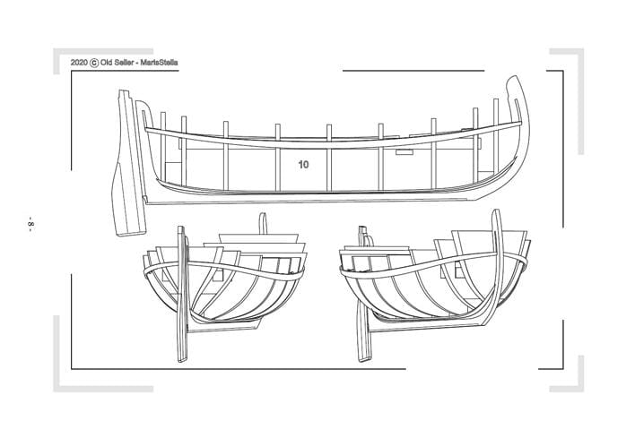 MarisStella Bracera 1:41 kit nave in legno 54,8 cm