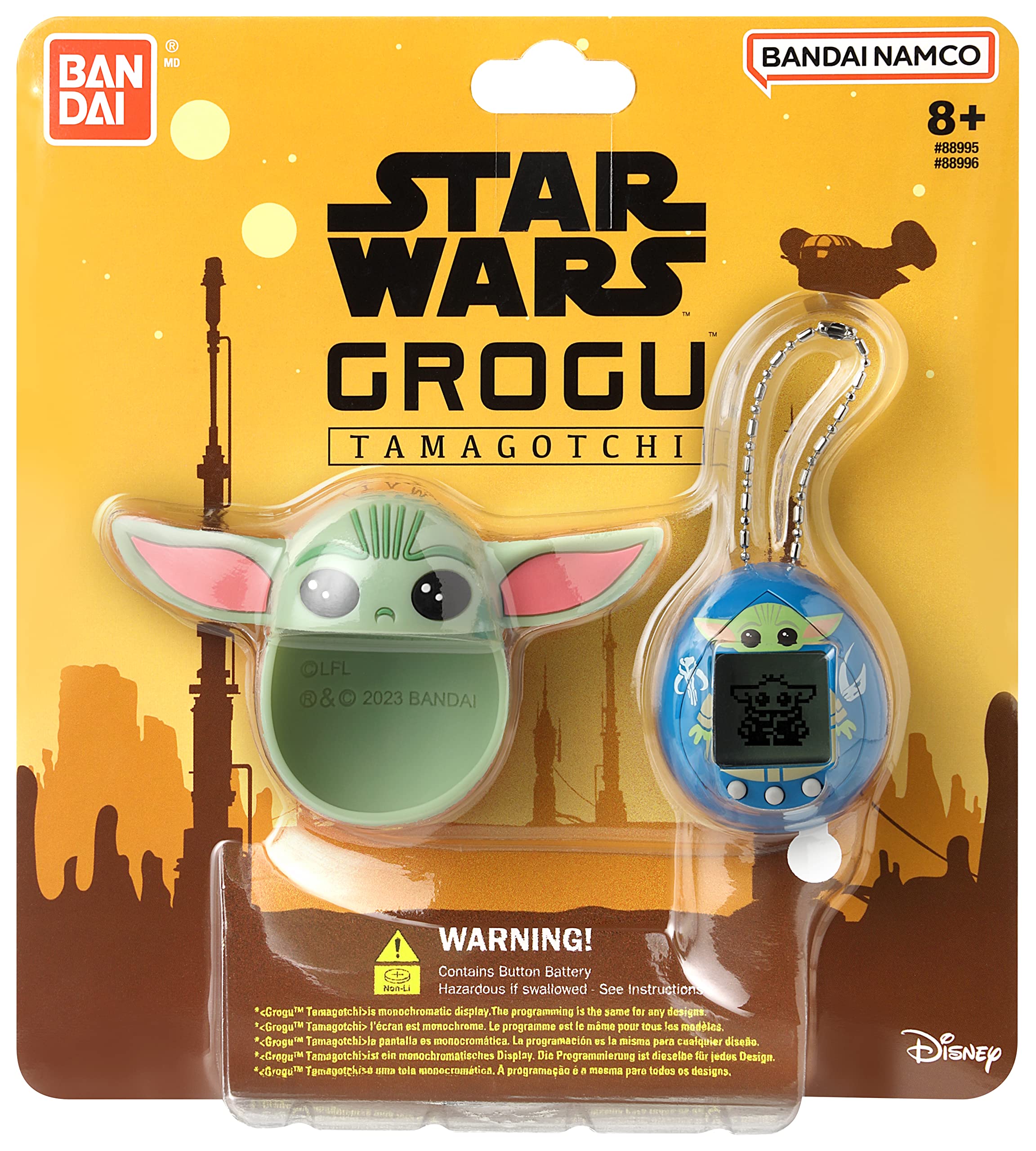 Bandai Tamagotchi Nano Grogu Blu animale virtuale con cover