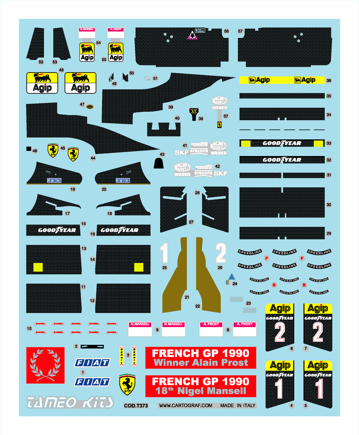 Tameo Kits TMK 375 kit montaggio 1/43