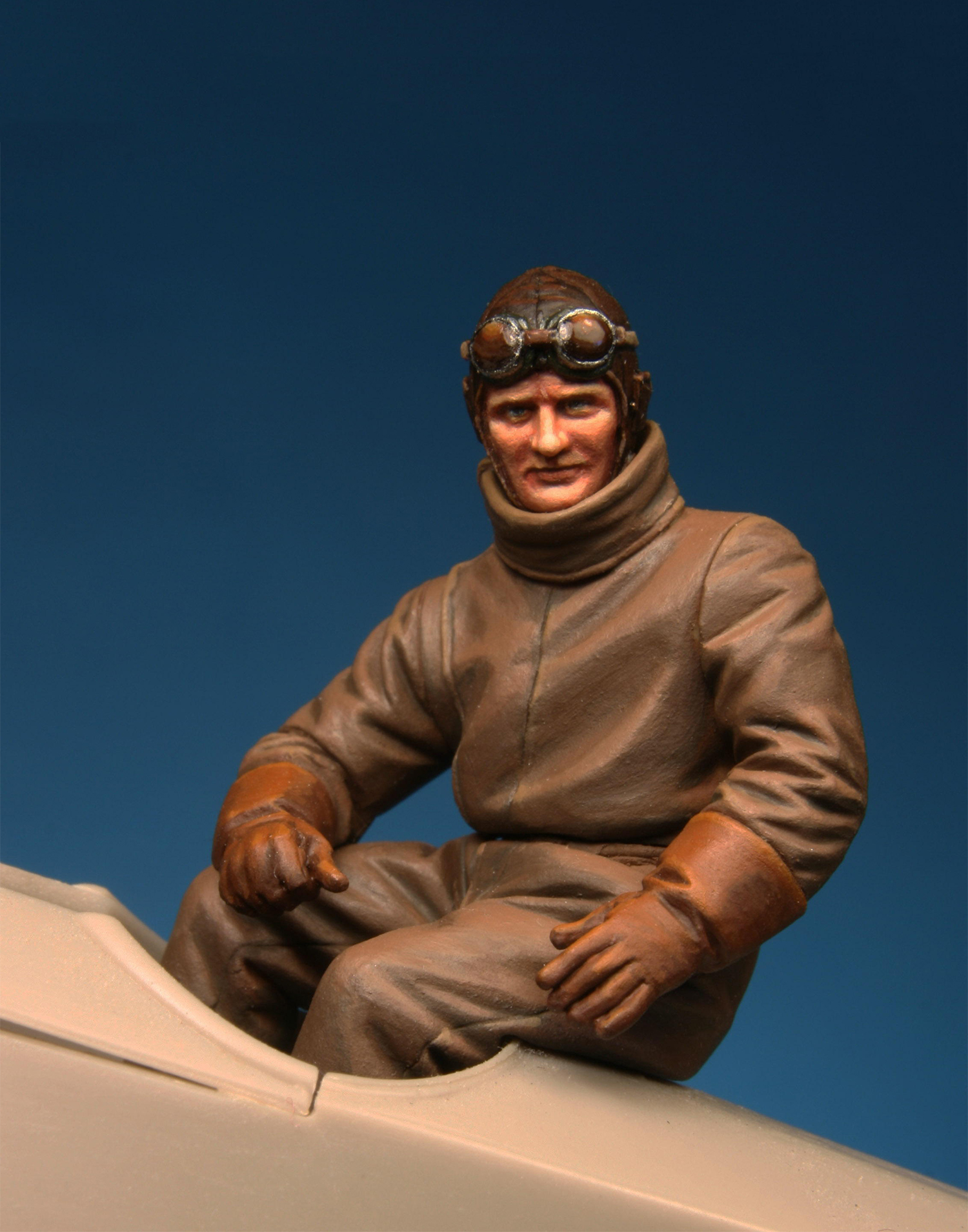 Model Cellar Manfred von Richthofen figurino seduto su fusoliera