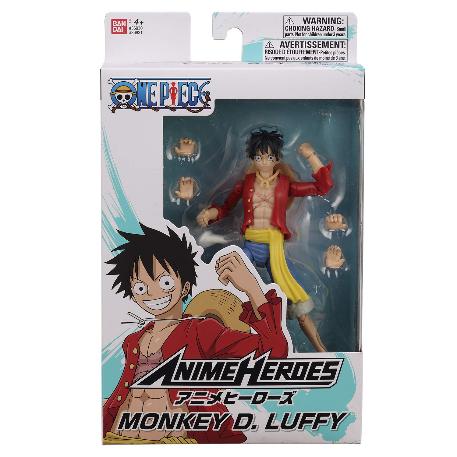 Bandai Anime Heroes Monkey D. Rufy action figure 17 cm articolata