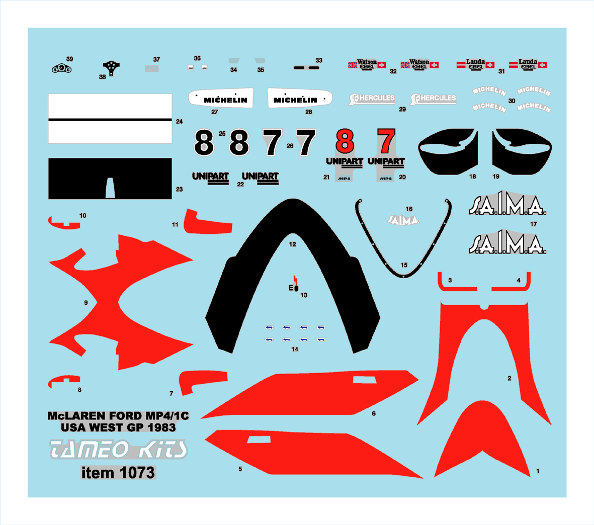 Tameo Kits CPK 004 kit montaggio 1/43 da verniciare