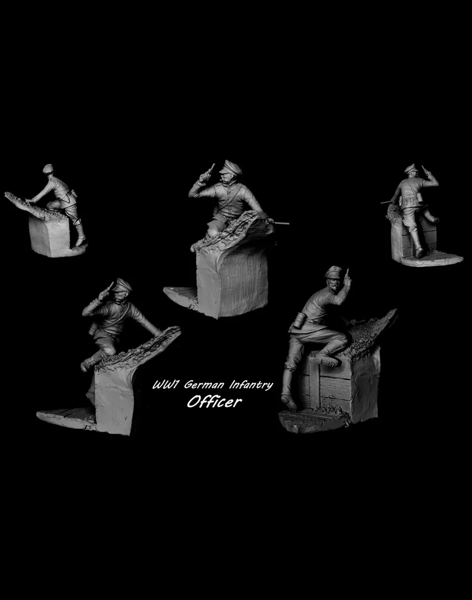 Model Cellar Defending Position Officer Kit Vignetta Tedesca WWI