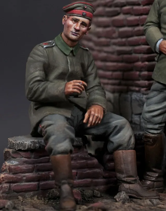 Model Cellar WWI German Seated figurino fanteria
