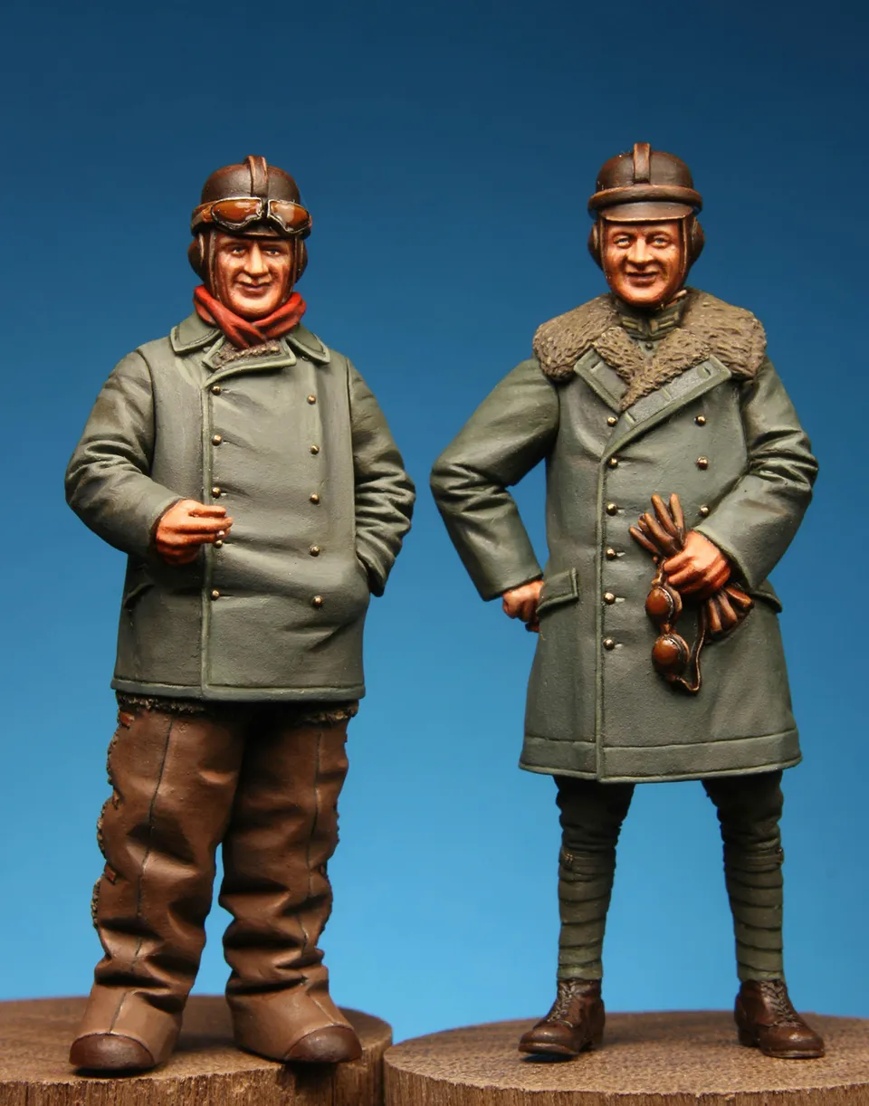 Model Cellar German 2-Seater Crew figurino pilota e osservatore WWI