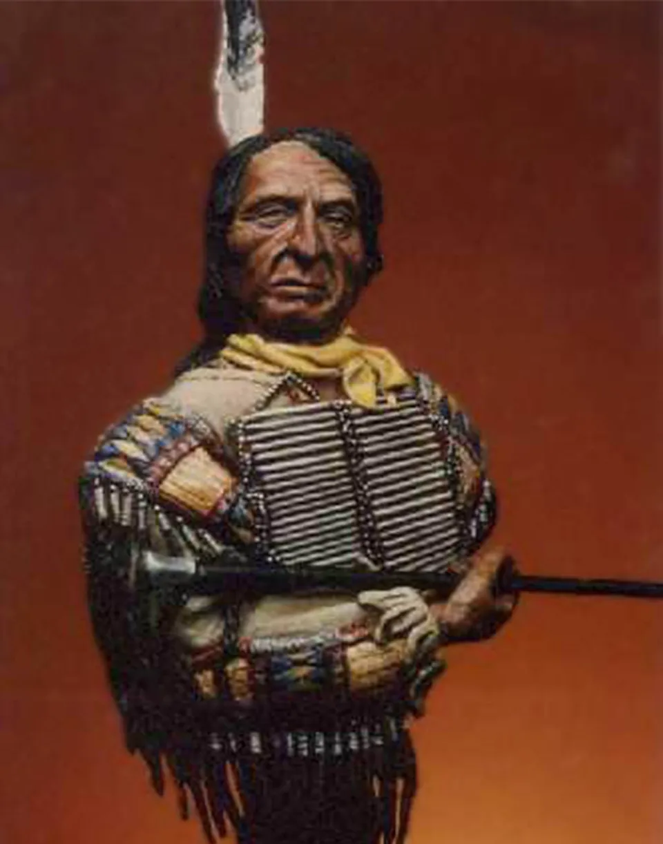 Model Cellar Red Cloud Chief Oglala Lakota 1866 busto Sioux