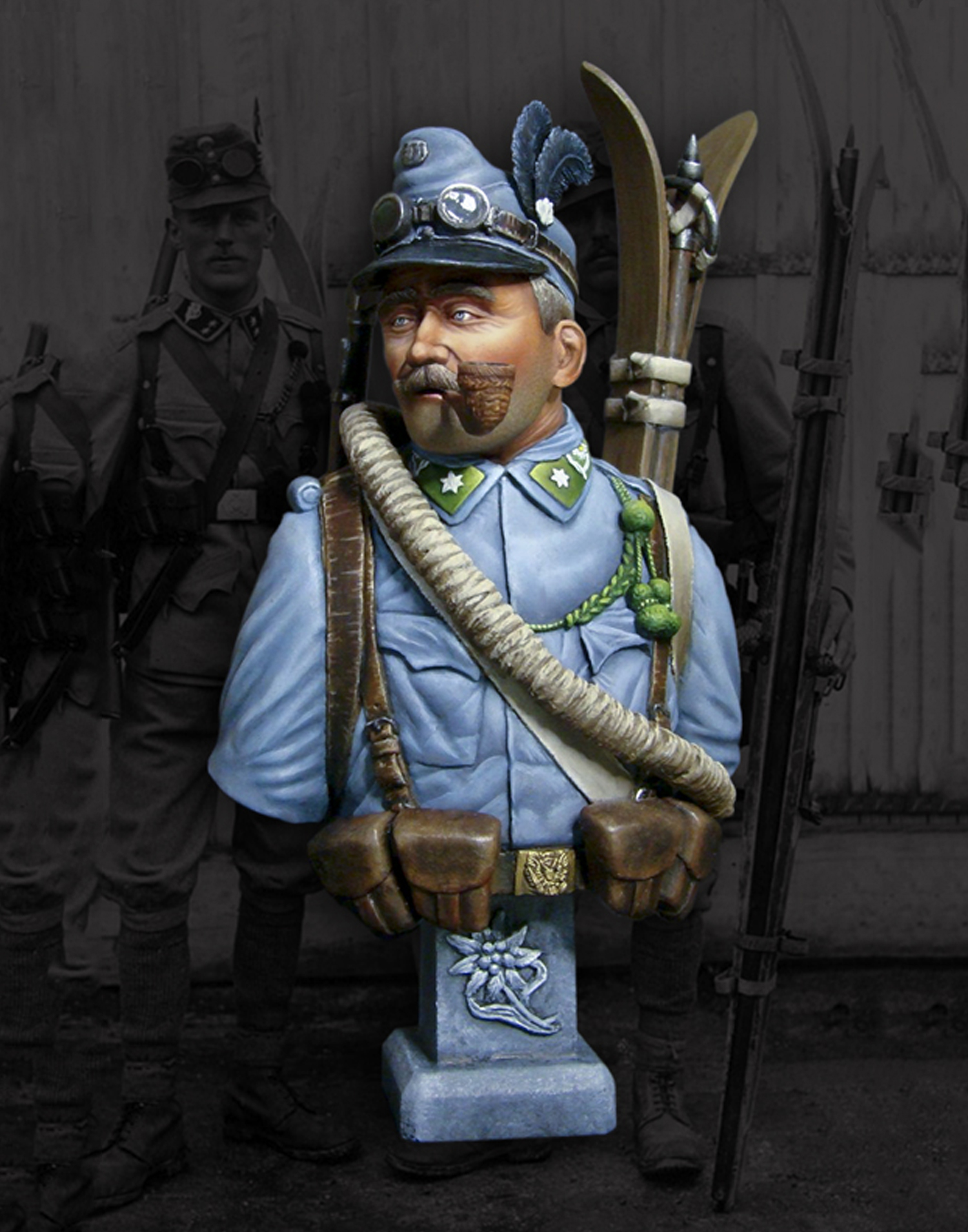 Model Cellar WWI Austro-Hungarian Alpine Ski Trooper figurino