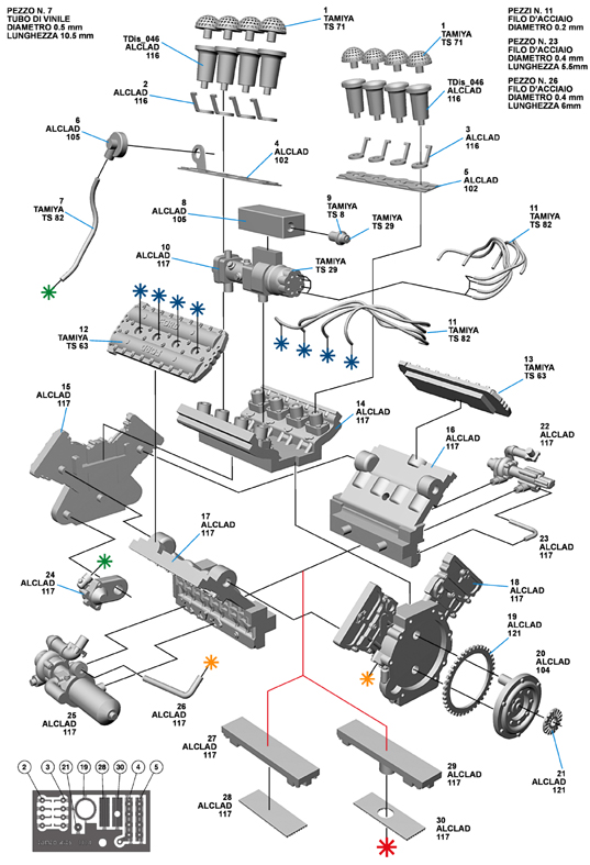 Tameo PG 40 motore Cosworth DFV 1/43 1967-1976
