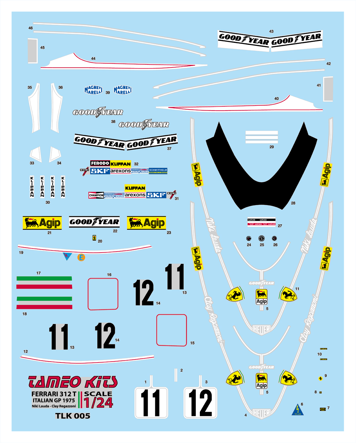 Tameo Kits TLK 005 kit 1/43 Ferrari 312T Monza 1975