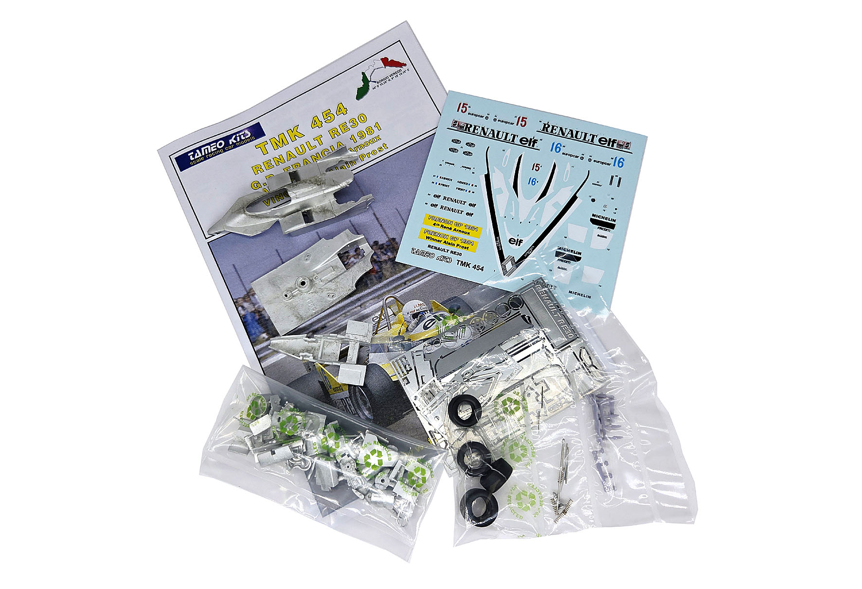 Tameo Kits TMK 454 Renault RE30 kit scala 1/43 GP Francia