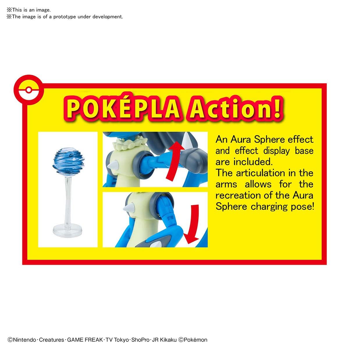 Bandai Pokémon Riolu Lucario figure articolate 12 cm