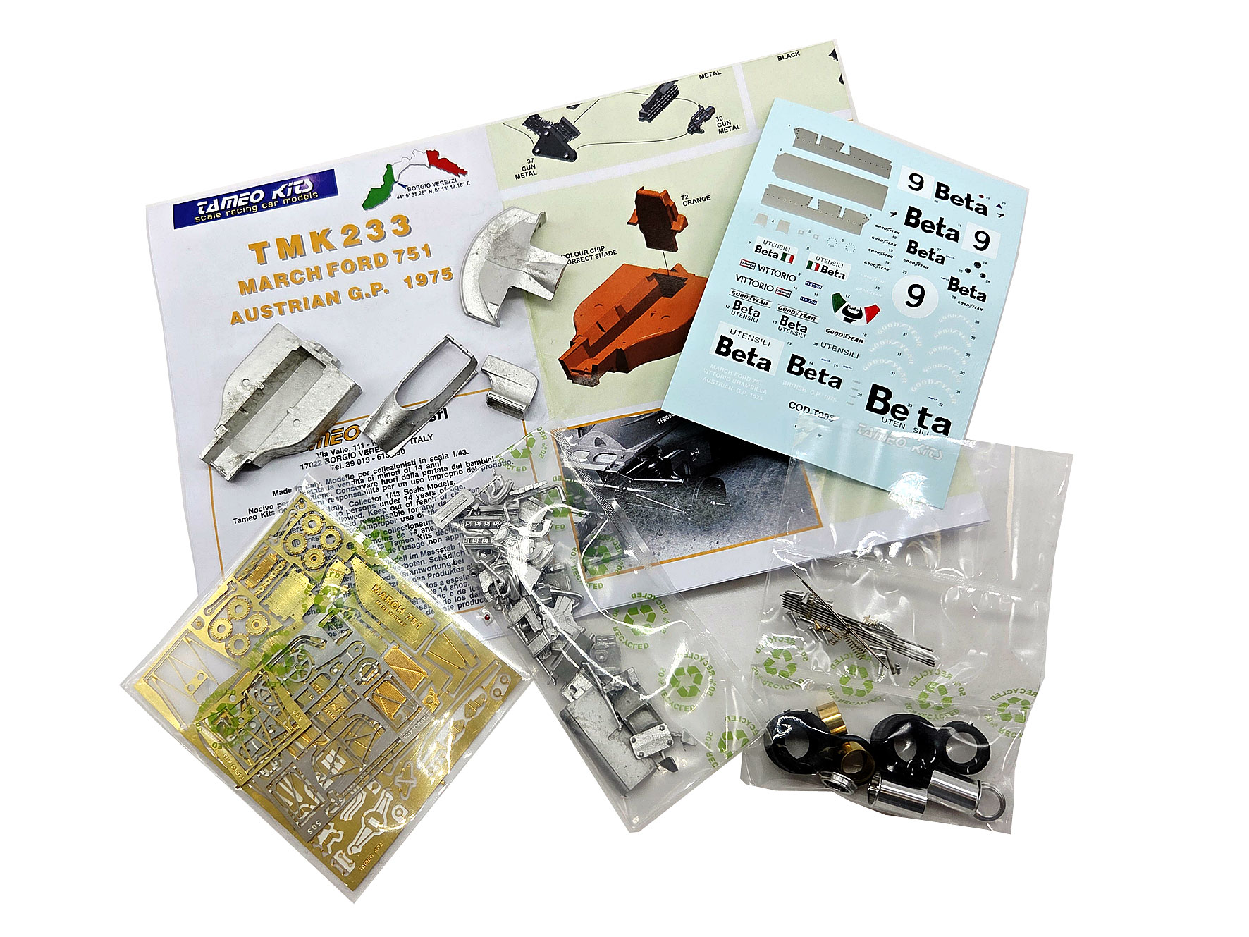 Tameo Kits TMK 233 kit modello 1/43 metallo