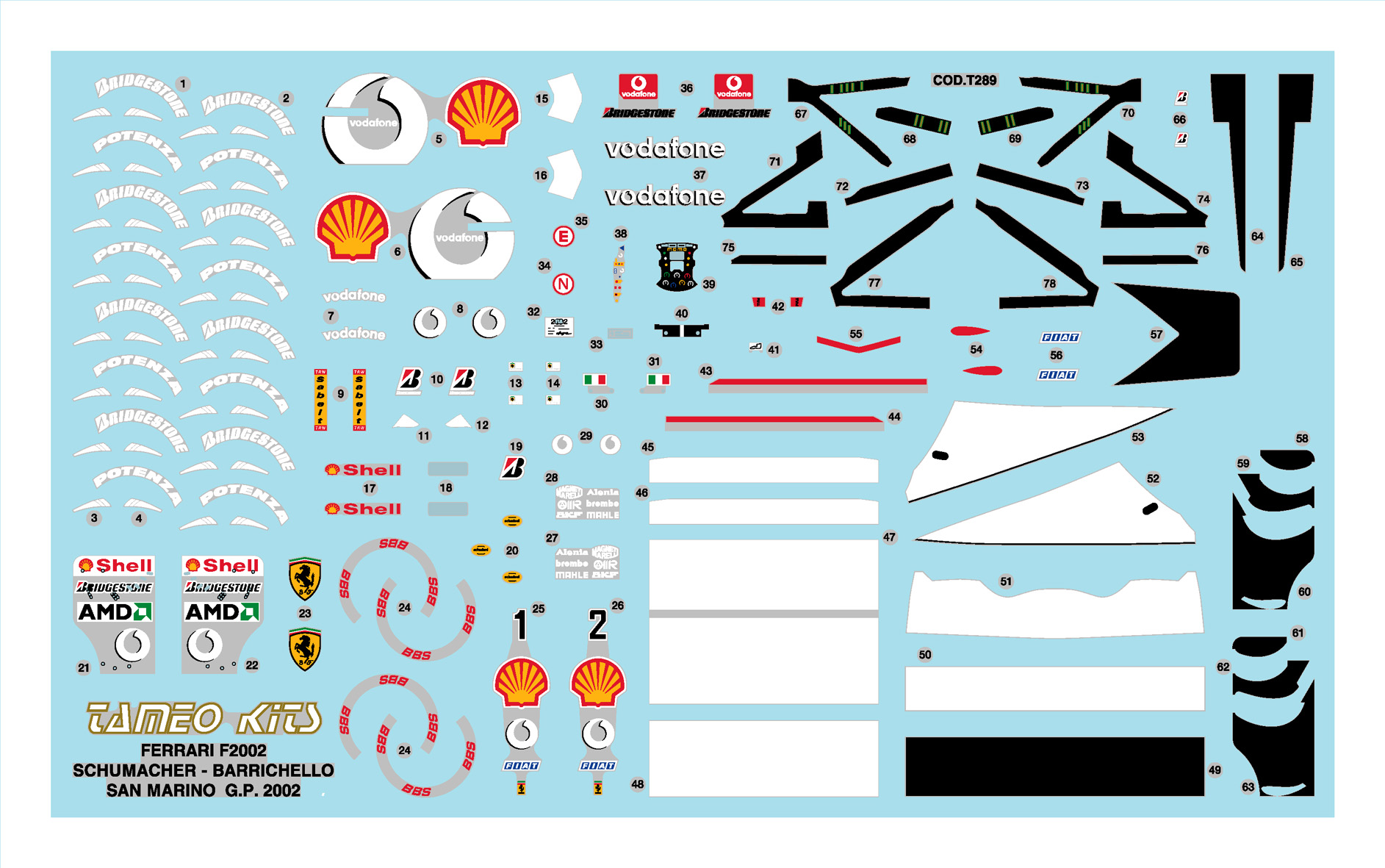 Tameo TMK 308 kit modellino scala 1/43