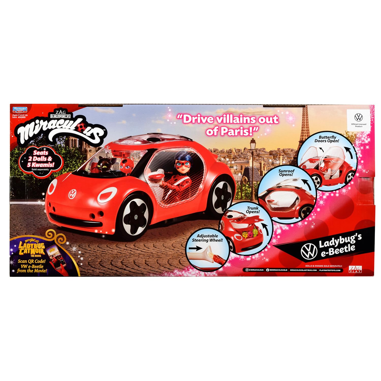 Bandai Miraculous Ladybug e-Beetle auto giocattolo Film