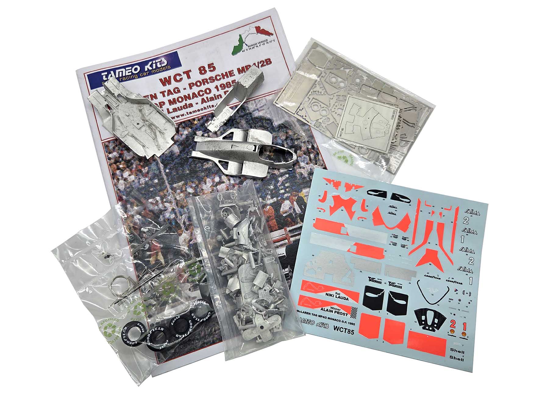 TAMEO Kits WCT 85 McLaren MP4/2B kit 1/43 metallo