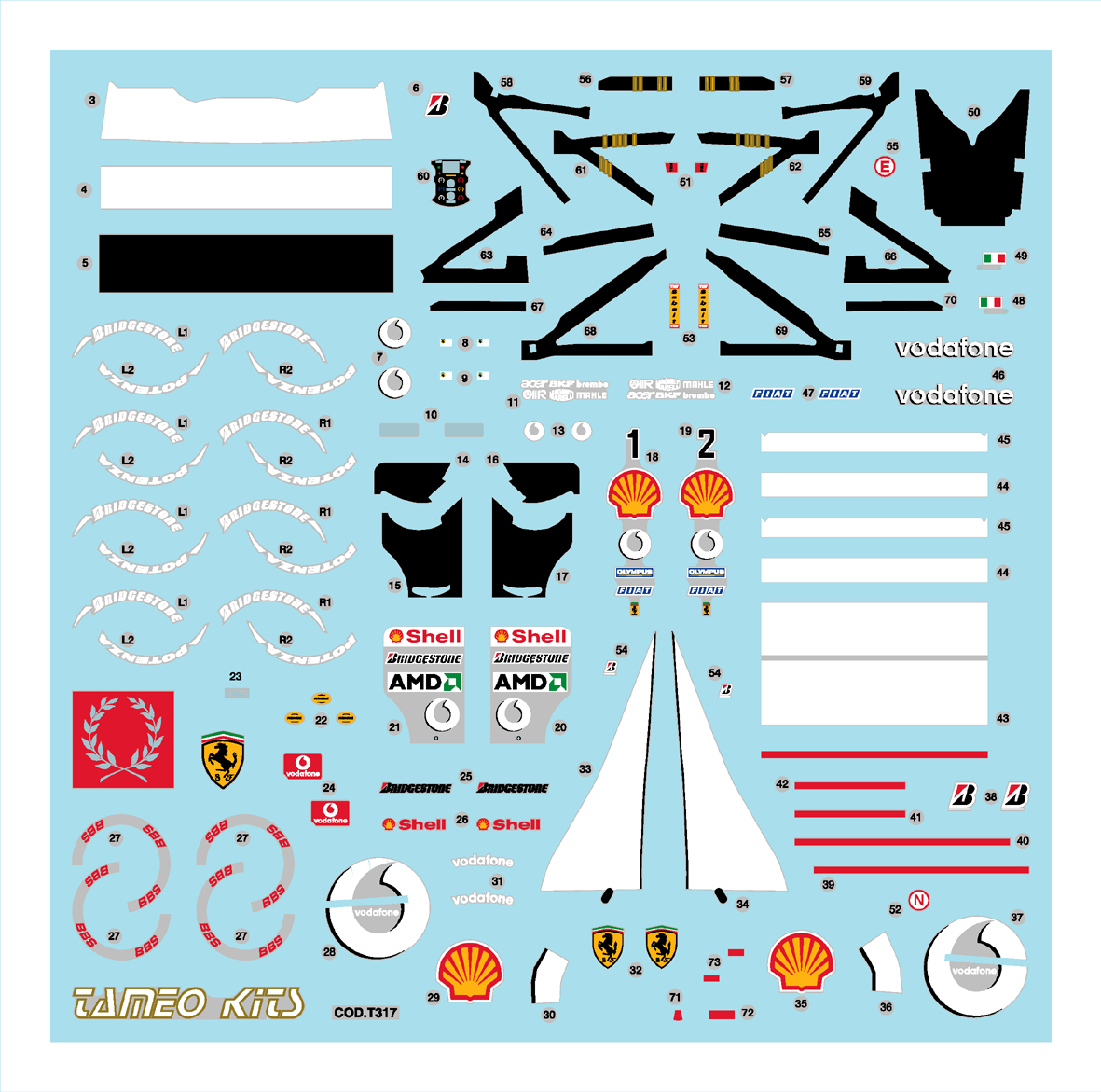 Tameo Kits TMK 330 kit montaggio scala 1/43