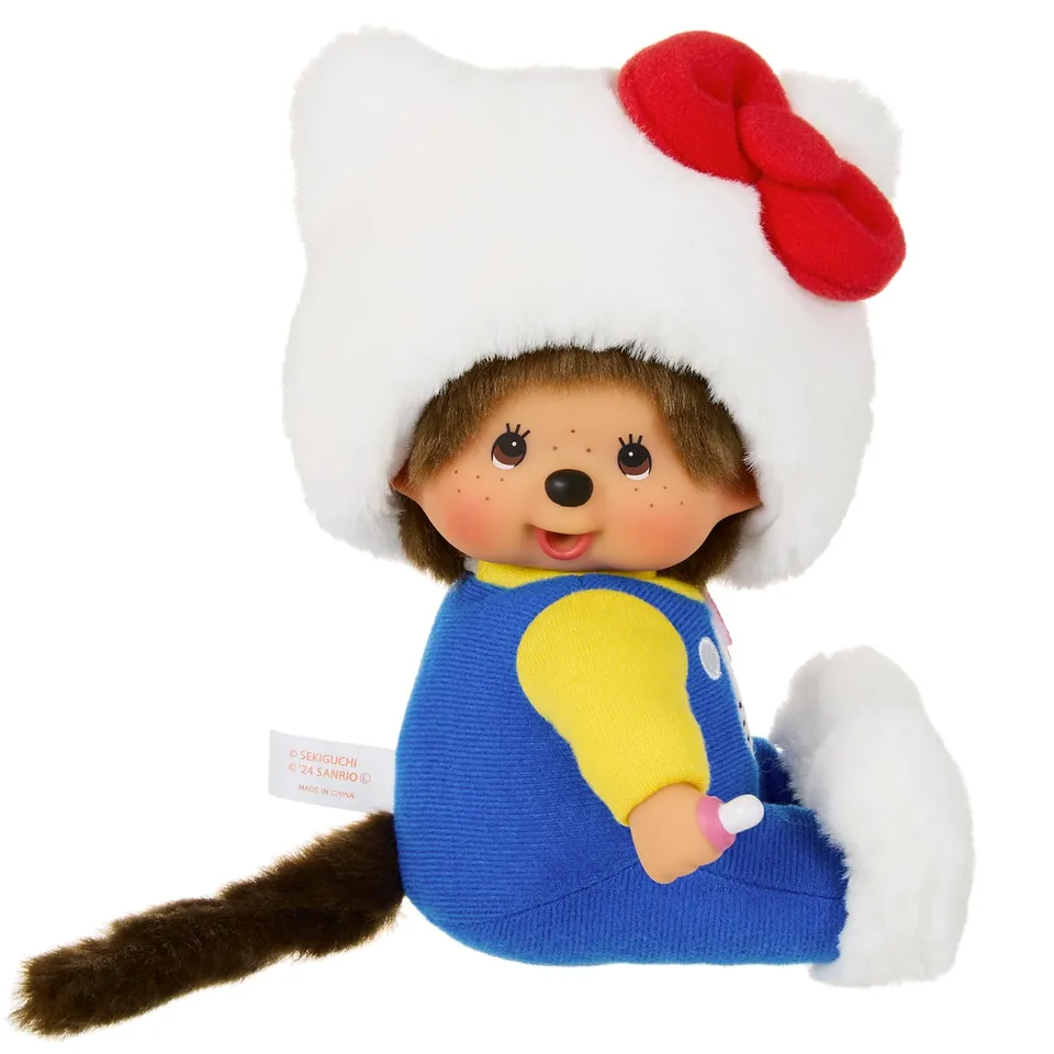 Monchhichi Hello Kitty Seduto peluche 20 cm morbido