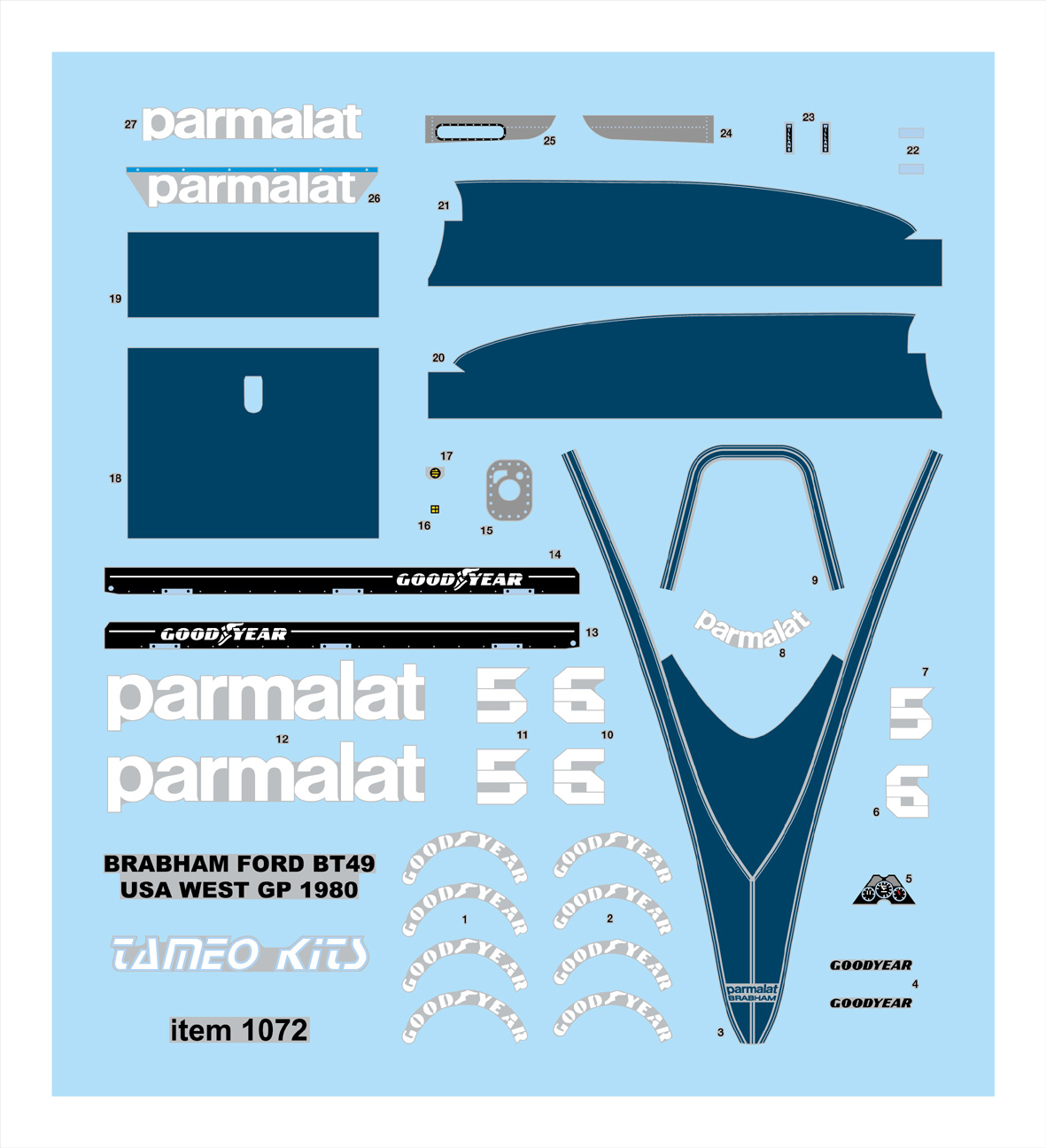 Tameo Kits CPK 003 kit modello 1/43 F1 da verniciare