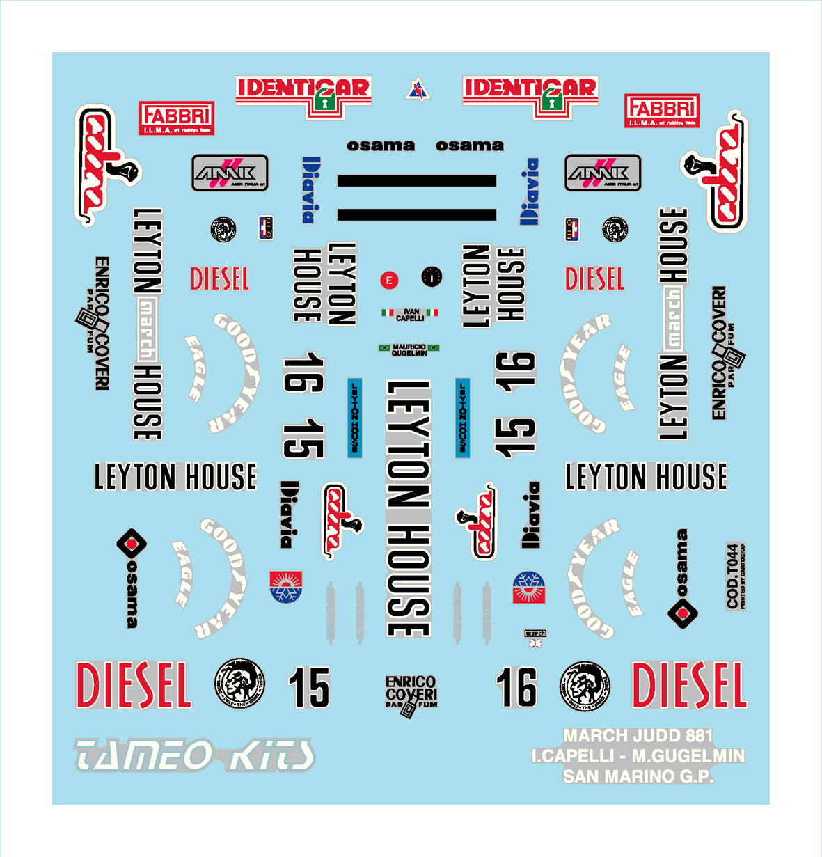 Tameo TMK 074 kit modellino 1/43 metallo