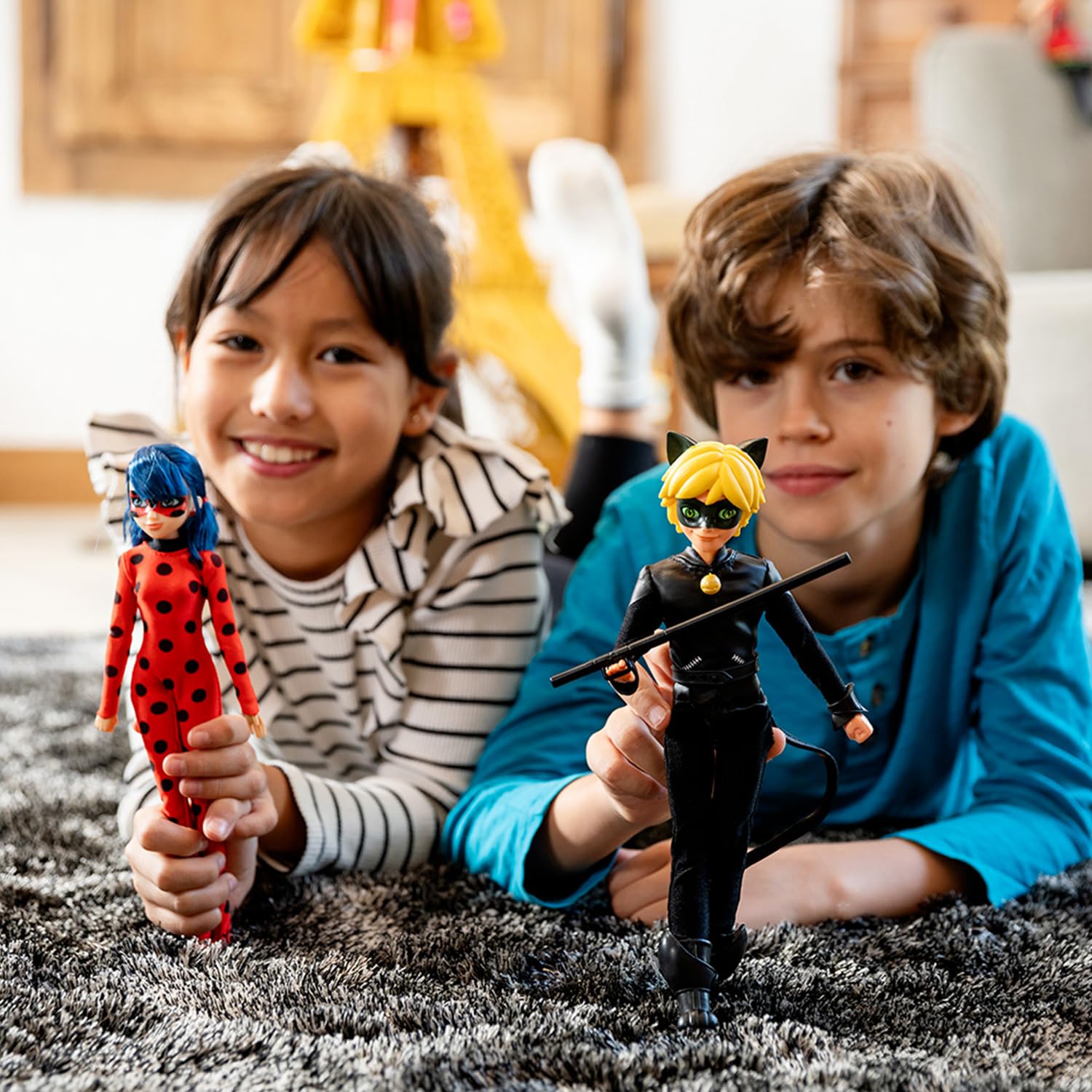 Miraculous Ladybug e Chat Noir bambole 26 cm set 2 pezzi