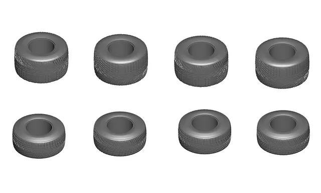 Tameo PWT 19 gomme pioggia 1/43 2 set