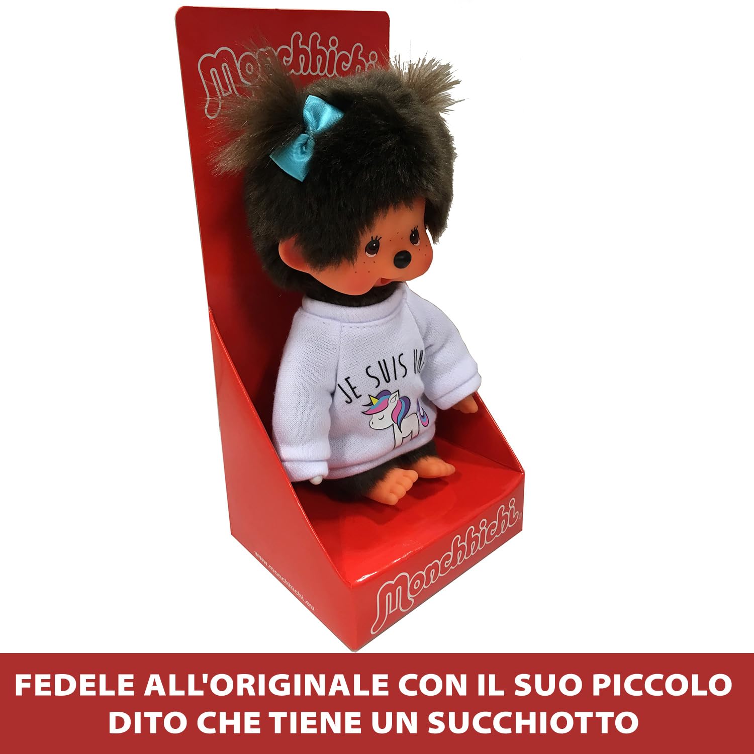 Bandai Monchhichi Unicorno peluche 20 cm anni 80