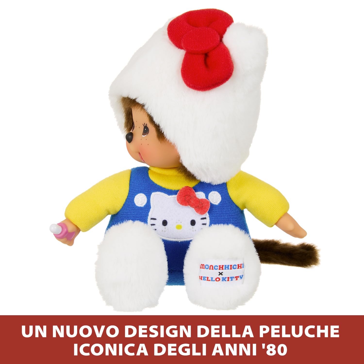 Monchhichi Hello Kitty Seduto peluche 20 cm morbido
