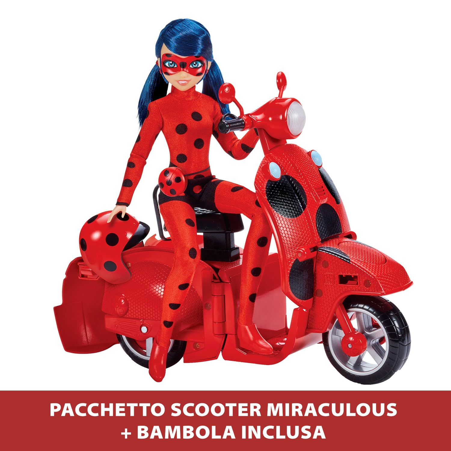 Miraculous Switch'n Go Ladybug set scooter e bambola 26 cm