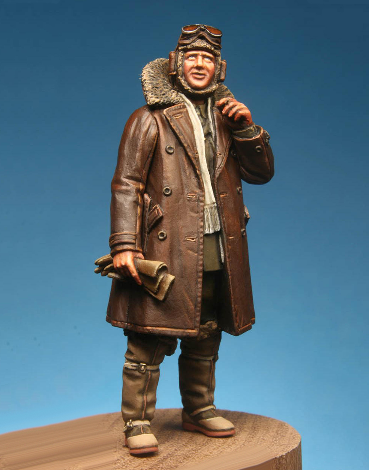 Model Cellar WWI British RFC Pilot 2 figurino cappotto aperto