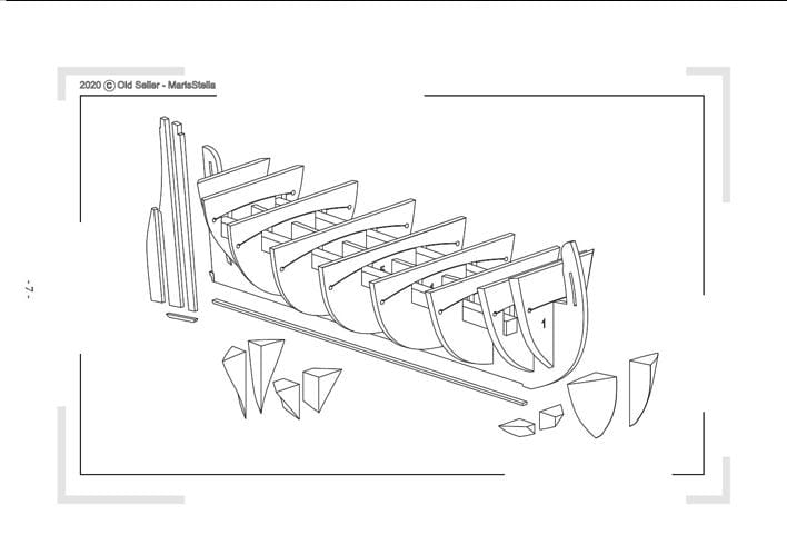 MarisStella Bracera 1:41 kit nave in legno 54,8 cm