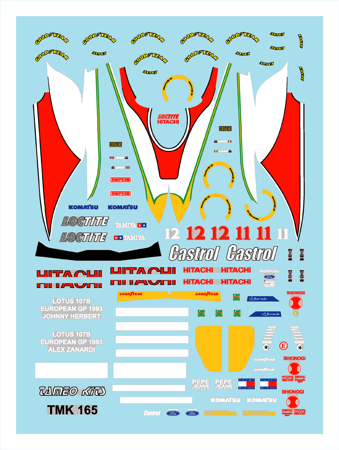 Tameo Kits TMK 165 kit auto 1/43 da verniciare