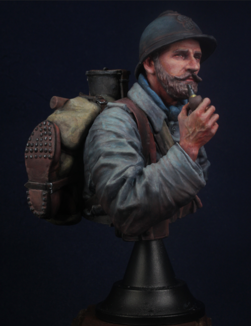 Model Cellar French Poilu busto resina WWI Kaz Tomori