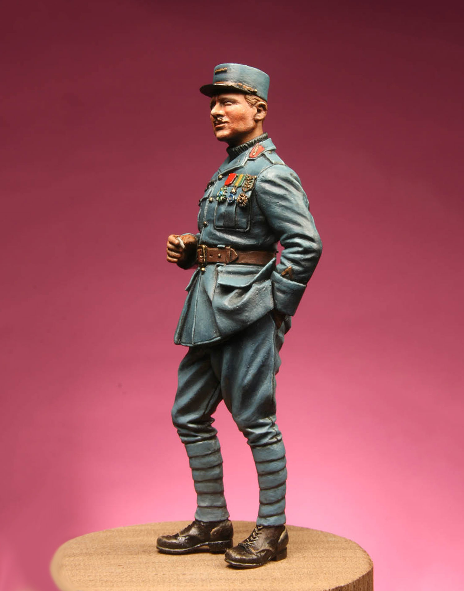 Model Cellar WWI Raoul Lufbery 1917 figurino pilota Lafayette