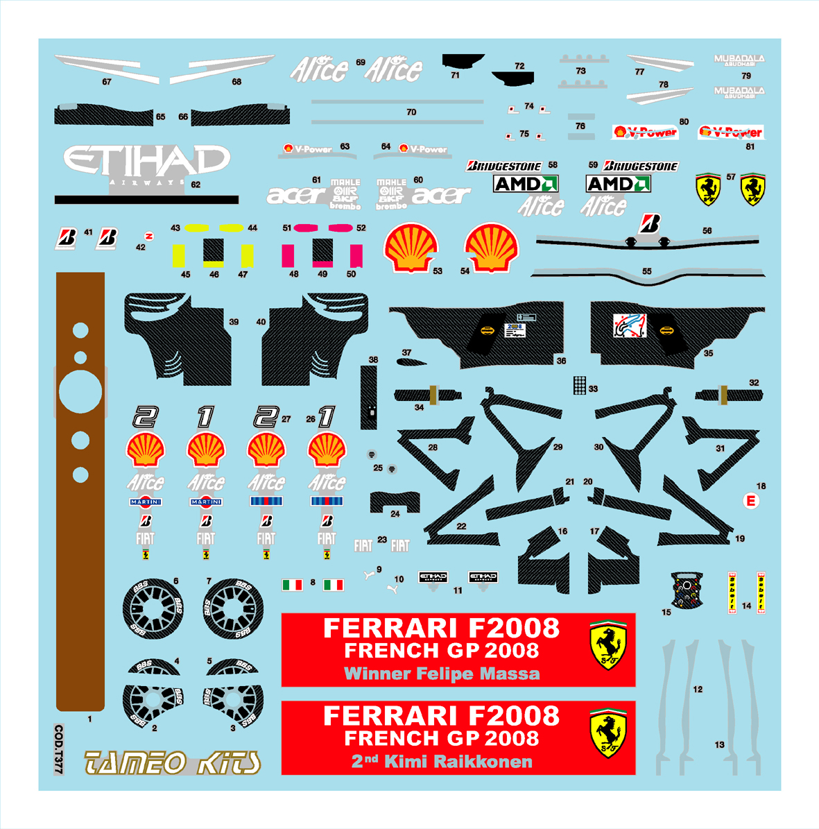 Tameo TMK 377 kit montaggio scala 1/43