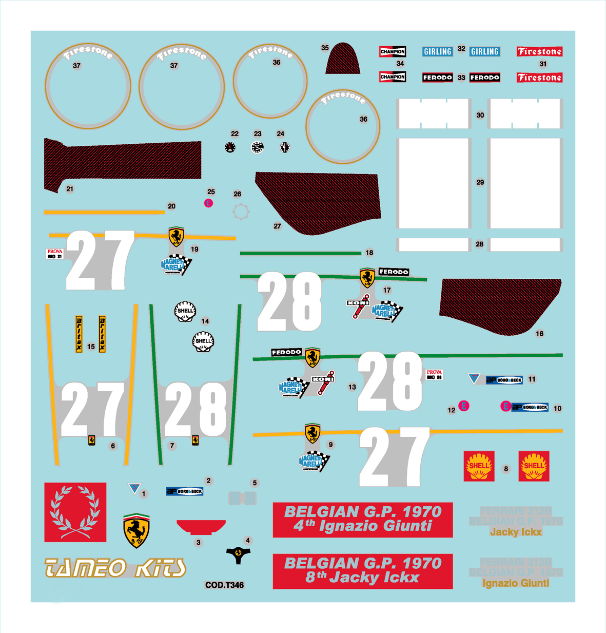 Tameo TMK 354 kit montaggio 1/43