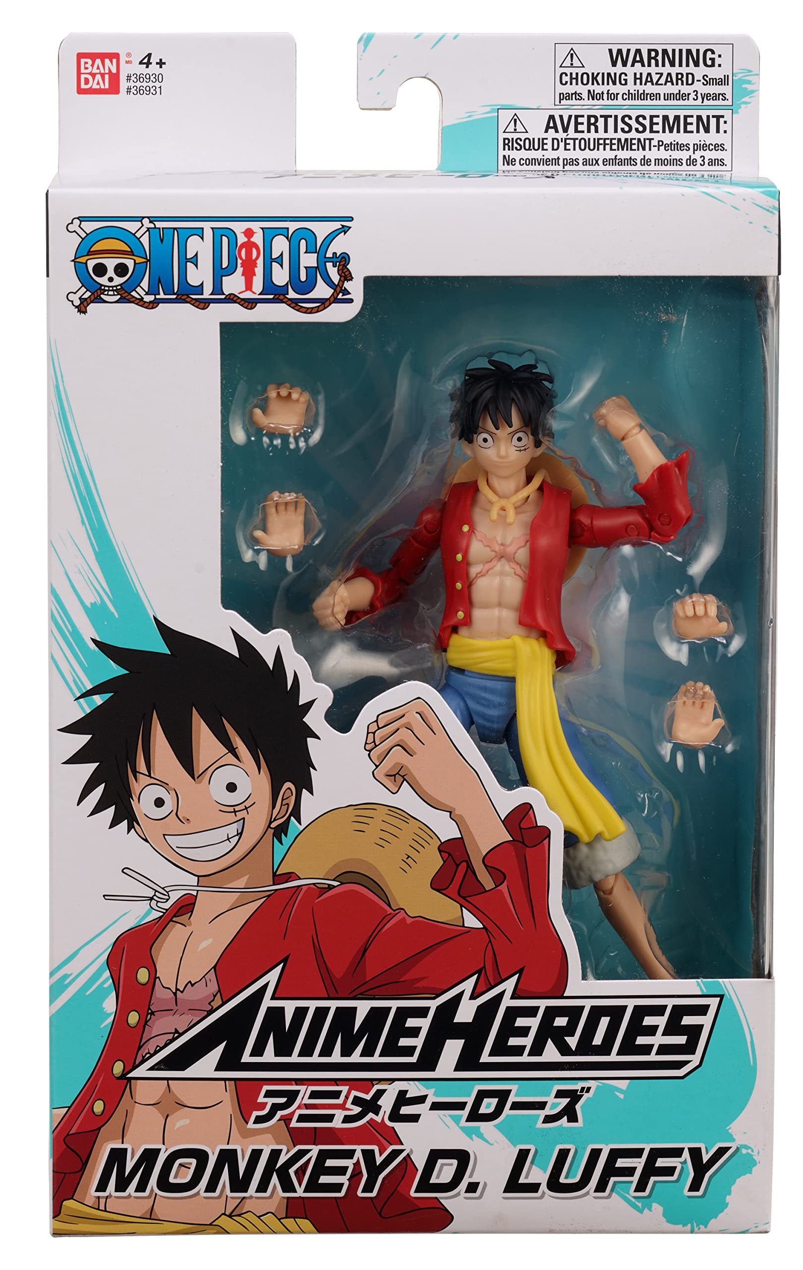 Bandai Anime Heroes Monkey D. Rufy action figure 17 cm articolata