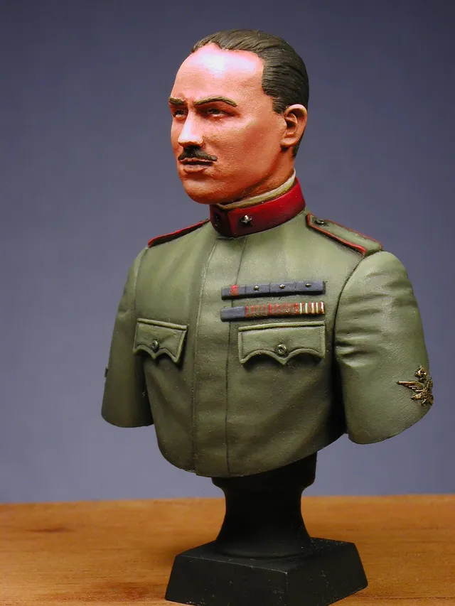 Model Cellar Francesco Baracca figurino WWI testa scoperta