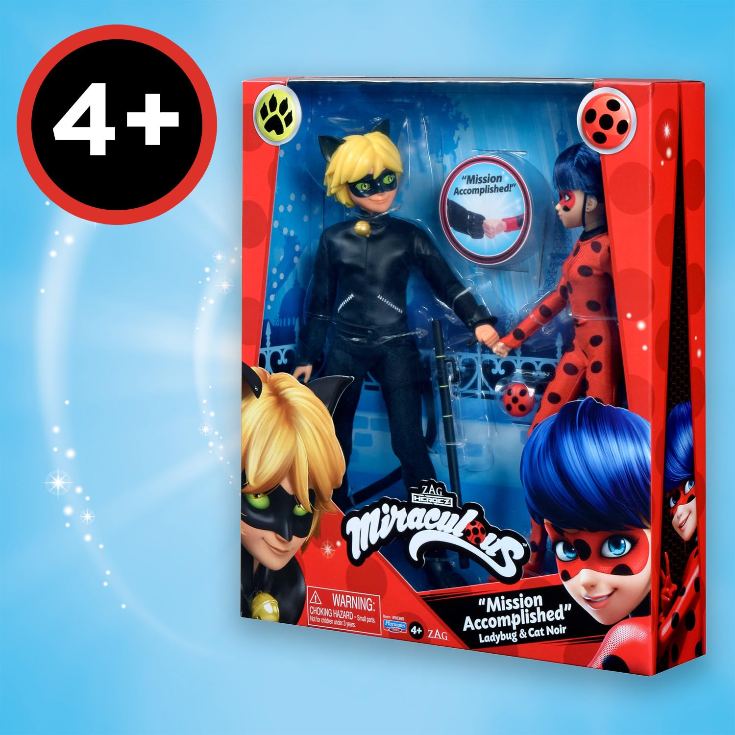 Miraculous Ladybug e Chat Noir bambole 26 cm set 2 pezzi
