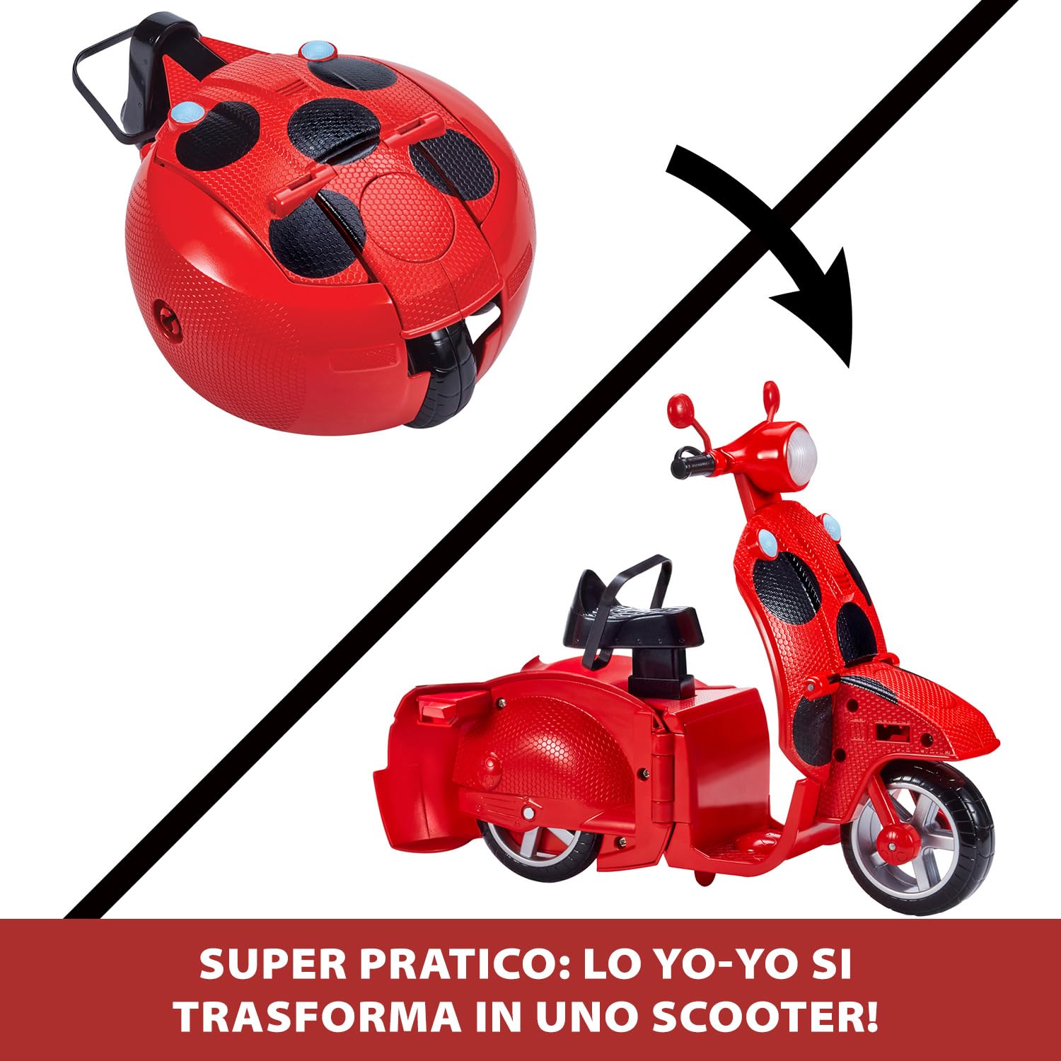 Miraculous Switch'n Go Ladybug set scooter e bambola 26 cm