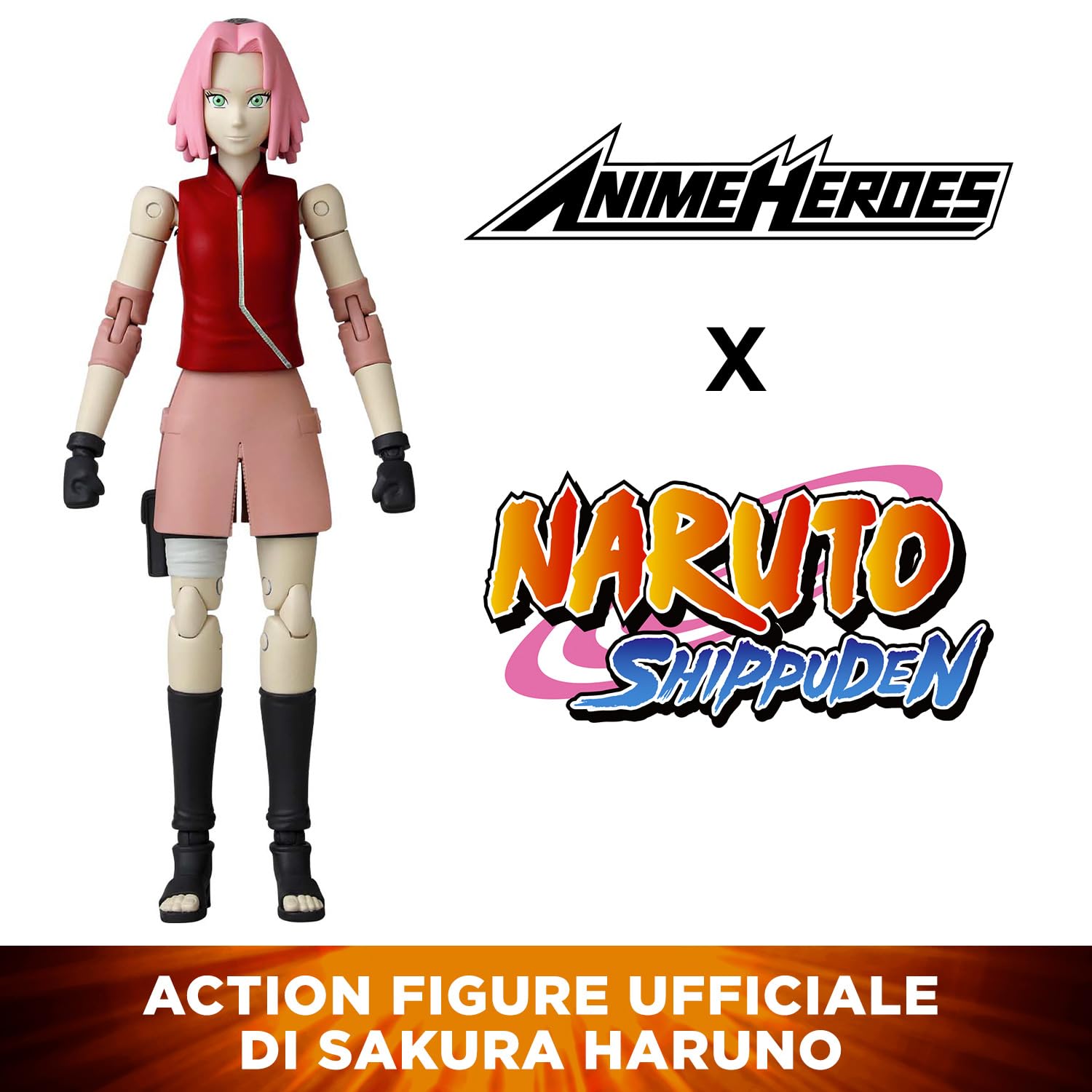 Bandai Anime Heroes Sakura Haruno Naruto action figure 17 cm