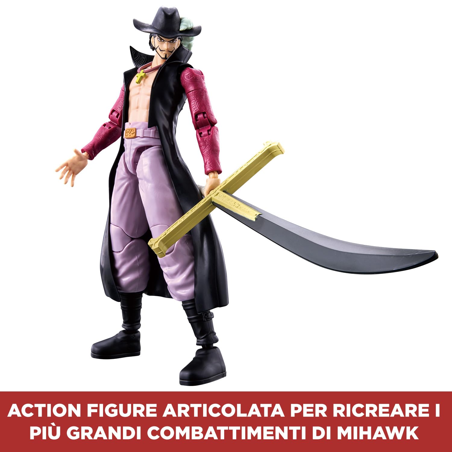 Bandai Anime Heroes One Piece Mihawk action figure 17 cm
