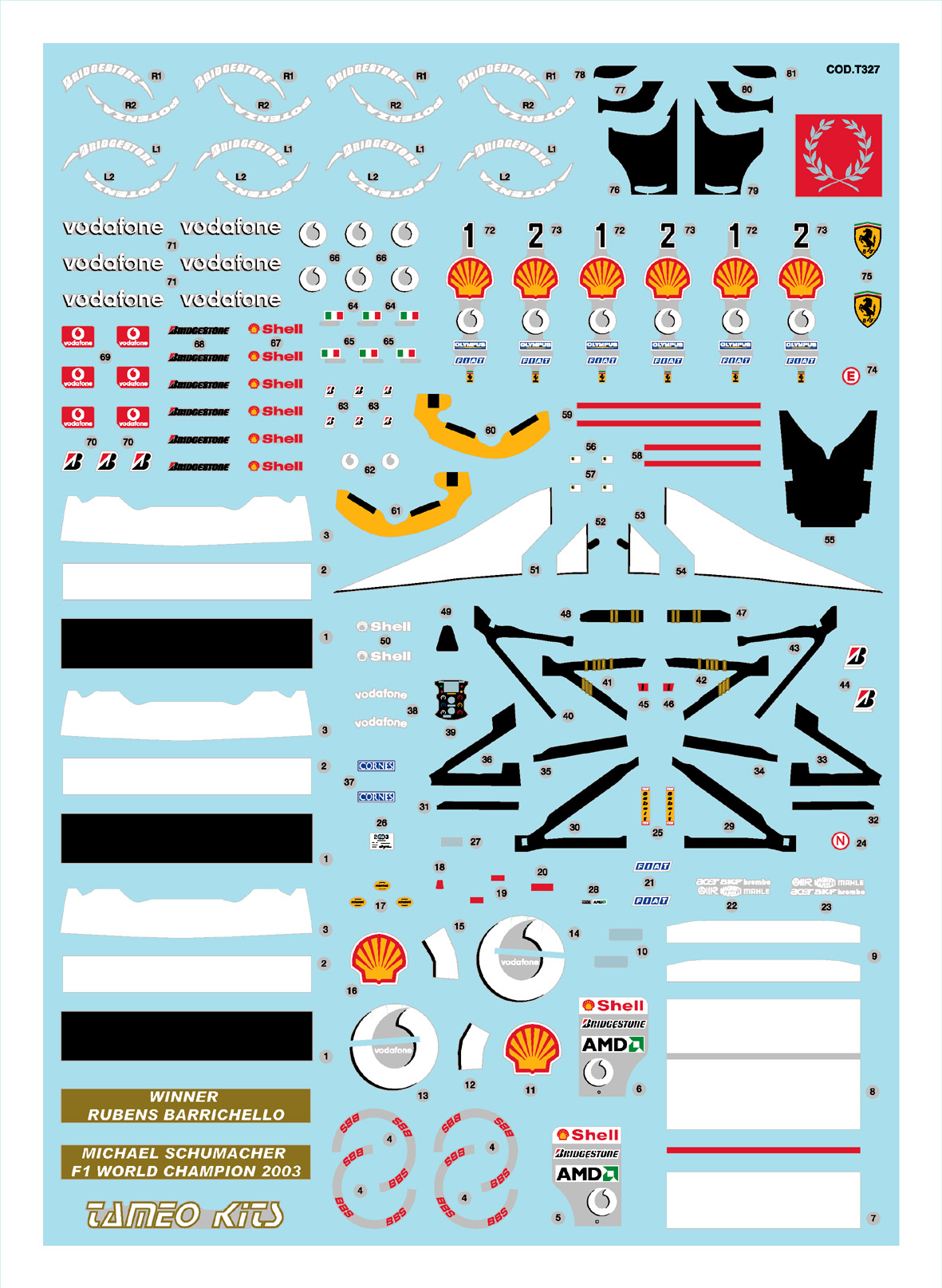 Tameo TMK 339 kit montaggio 1/43 metallo