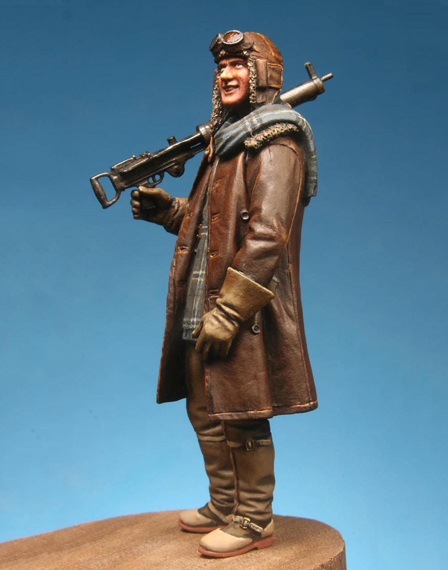 Model Cellar RFC Lewis Gunner figurino mitragliere WWI